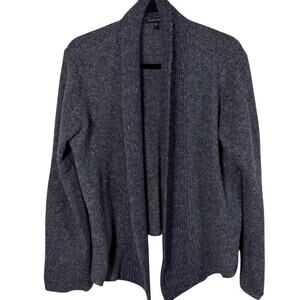Eileen Fisher Wool Mohair Cashmere Open-Front Cardigan Size Large Gray